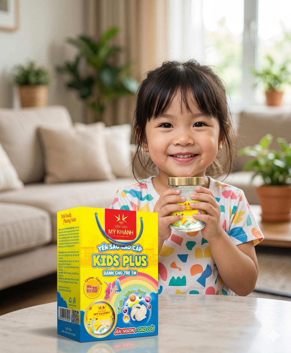 Yến sào cao cấp Kids Plus bổ sung dinh dưỡng cho trẻ em phát triển