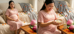 Người mẹ sử dụng yến sào để bổ sung dinh dưỡng và chăm sóc sức khỏe cho cả mẹ và bé.